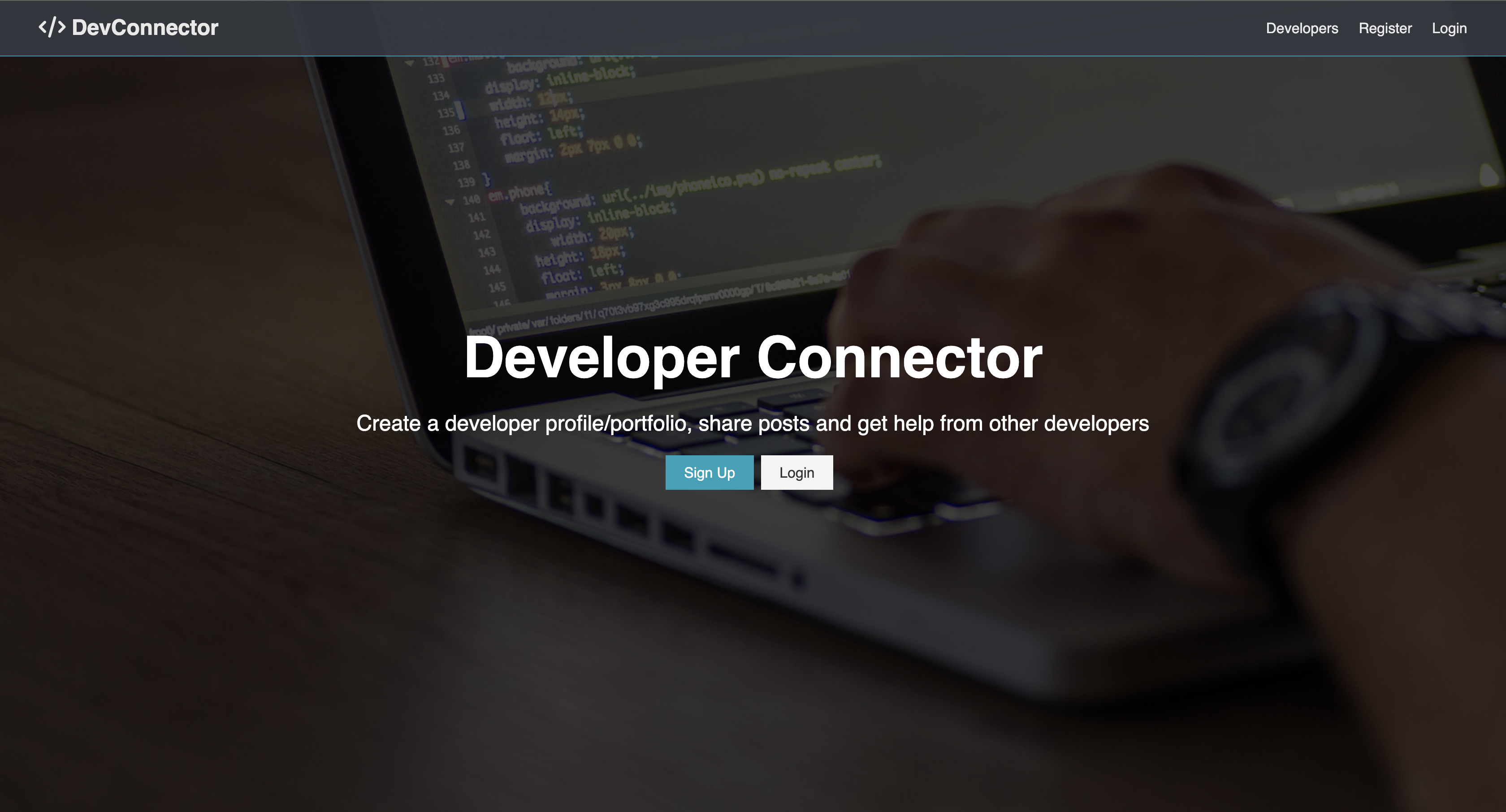 DevConnector Social Network - Image 1